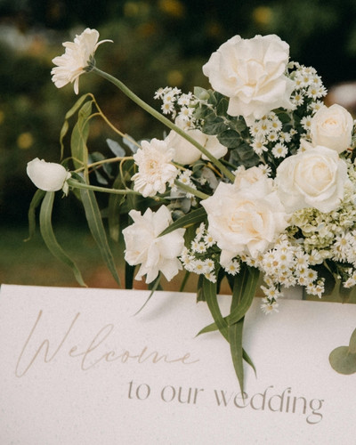 welcome to our wedding sign