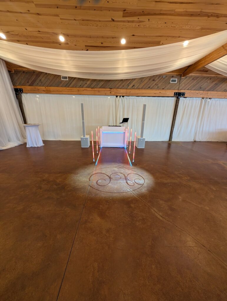 dance floor monogram lighting